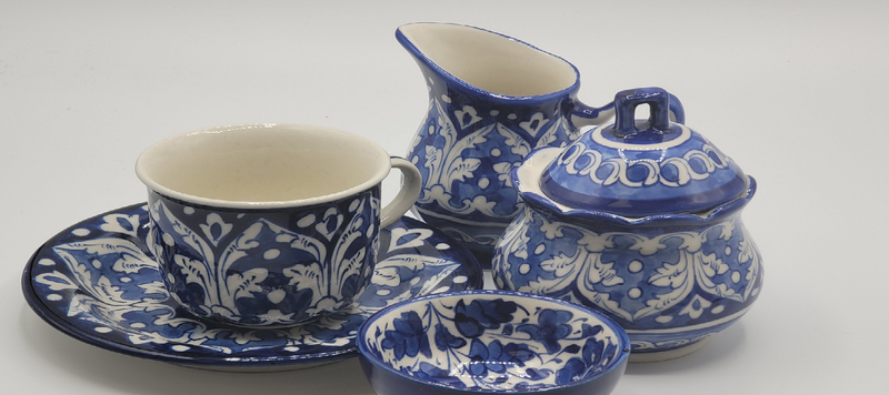 Blue Pottery - Tea Cup Set