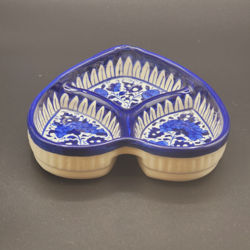 Blue Pottery - Heart Shape Server