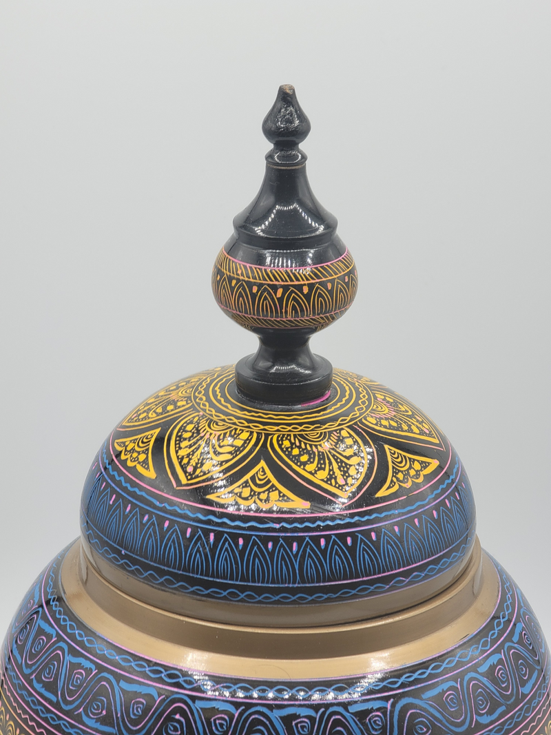 Painted Wooden - Large Candy Jar