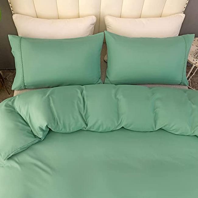 ApexGlobal Full Teal Plain Duvet Cover Bedding Set, Ultra-Soft Brushed Microfiber Duvet Cover Set, Duvet Cover-Zipper Closure, Pillow Shams, Anti-Wrinkle, Fade Resistant