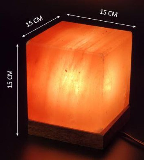 Himalayan Salt - Cube Lamp (6 inches, 10.5 lbs.) Best Gift Item