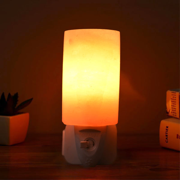 Himalayan Salt - Night Light Cylinder Shape (5inches, 1 lbs.) Best Gift Item