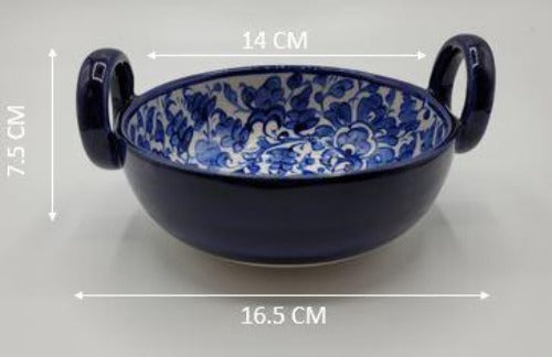 Blue Pottery - Serving Dish with Handles