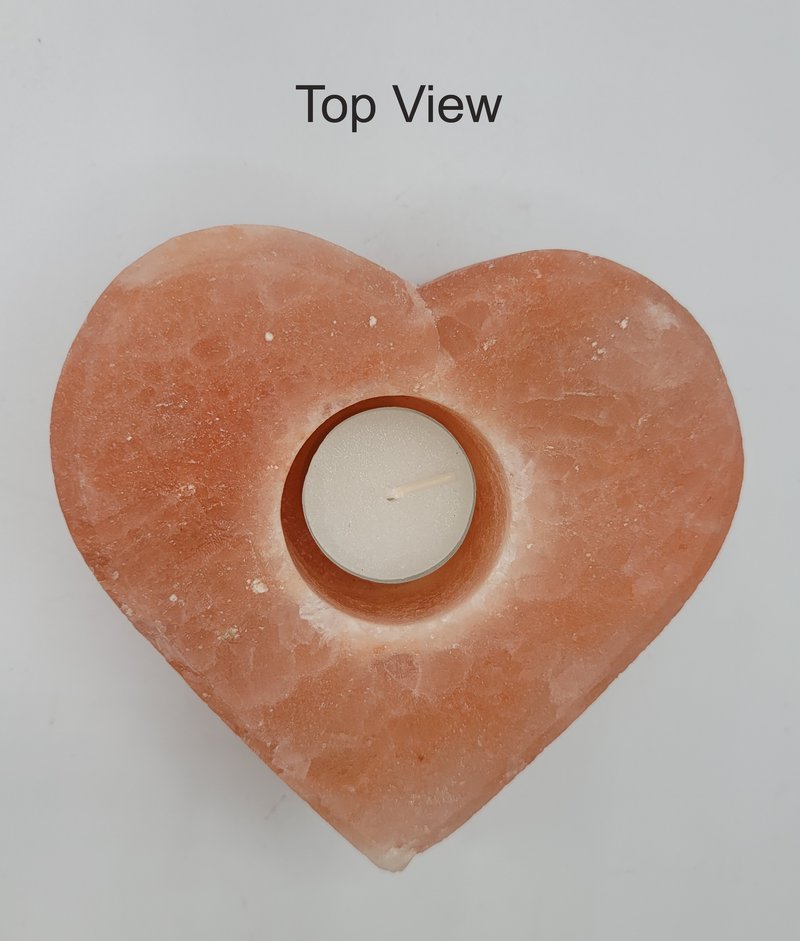 Himalayan Salt - Tea Light Heart Shape (2.5 inches, 3.5 lbs.) Best Gift Item