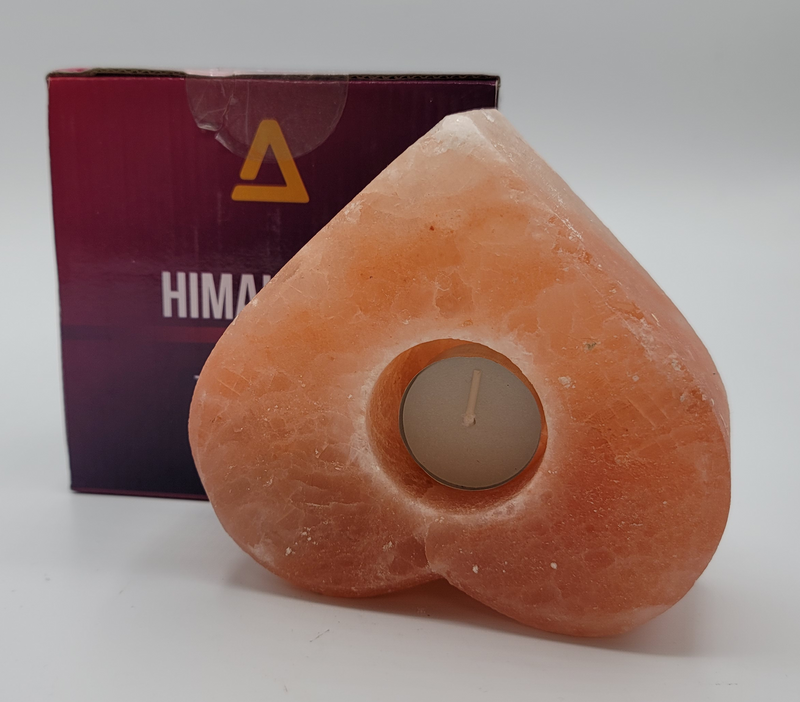 Himalayan Salt - Tea Light Heart Shape (2.5 inches, 3.5 lbs.) Best Gift Item