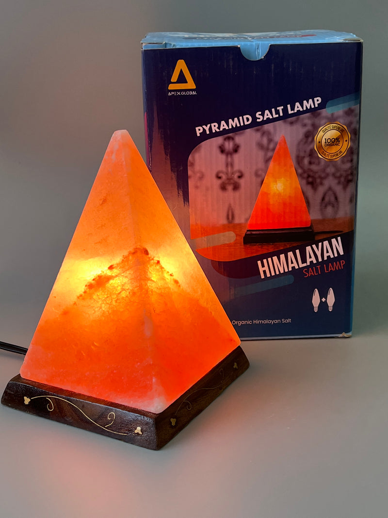 Himalayan Salt - Pyramid Lamp (8 inches, 7 lbs.) Best Gift Item