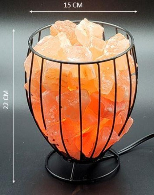 Himalayan Salt - Metal Basket (9 inches, 8.5 lbs.) Best Gift Item