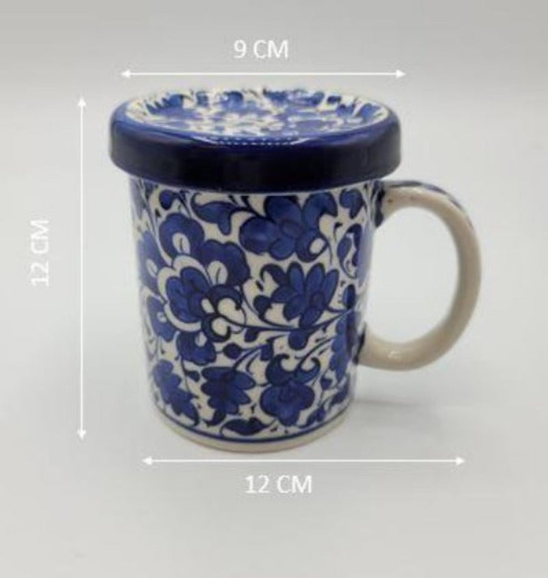 Blue Pottery - Mug with Lid