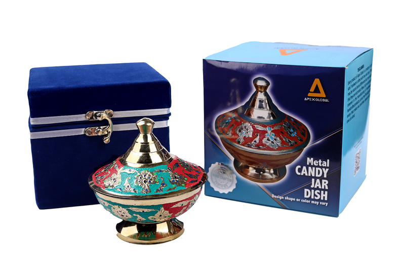 Engraved Metal - Candy Jar / Dish