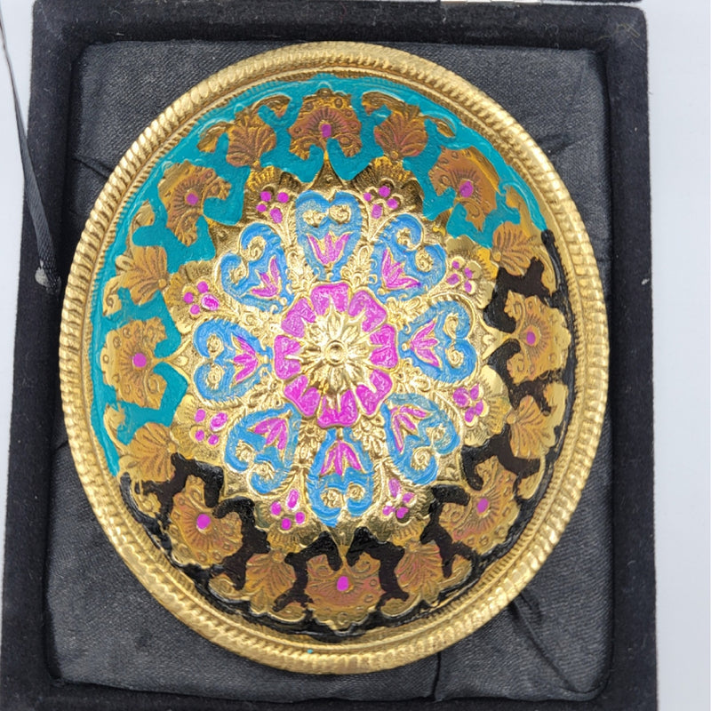 Engraved Metal - Colorful Dish