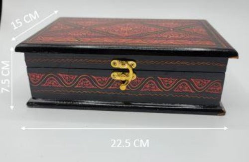 Painted Wooden - Jewelry Box / Treasure Box