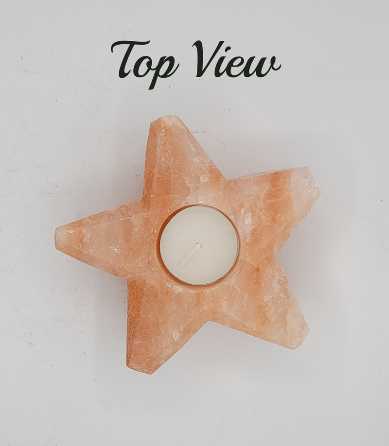 Himalayan Salt - Tea Light Star Shape (2.5 inches, 3.5 lbs.) Best Gift Item