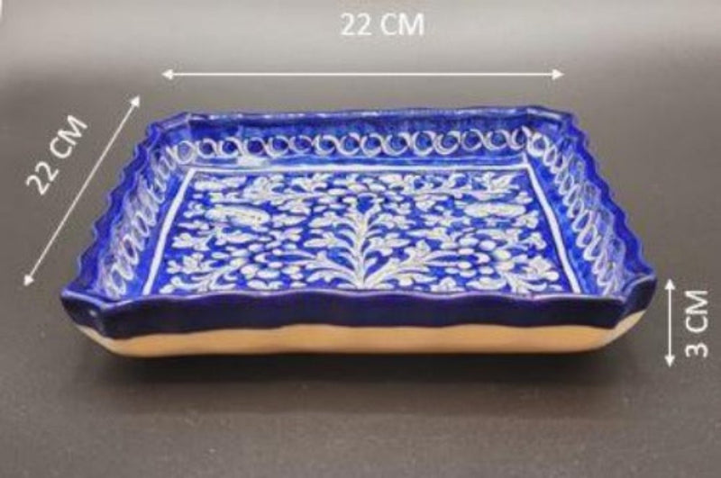 Blue Pottery - Square Plate / Server