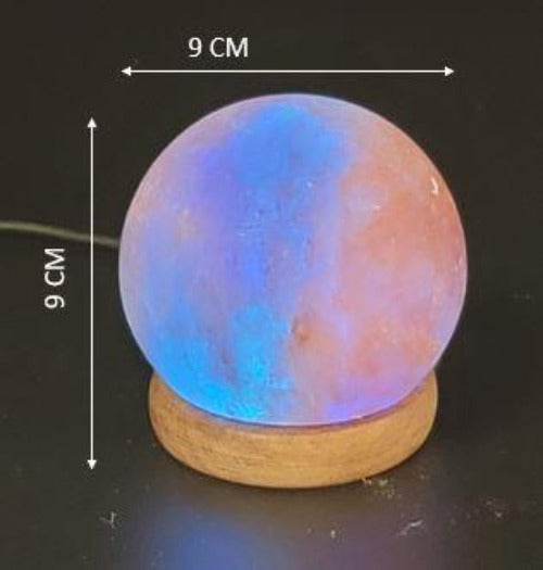 Himalayan Salt - USB Lamp Globe Shape (3.5 inches, 2 lbs.) Best Gift Item