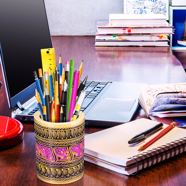 Painted Wooden - Pencil / Utensils Holder