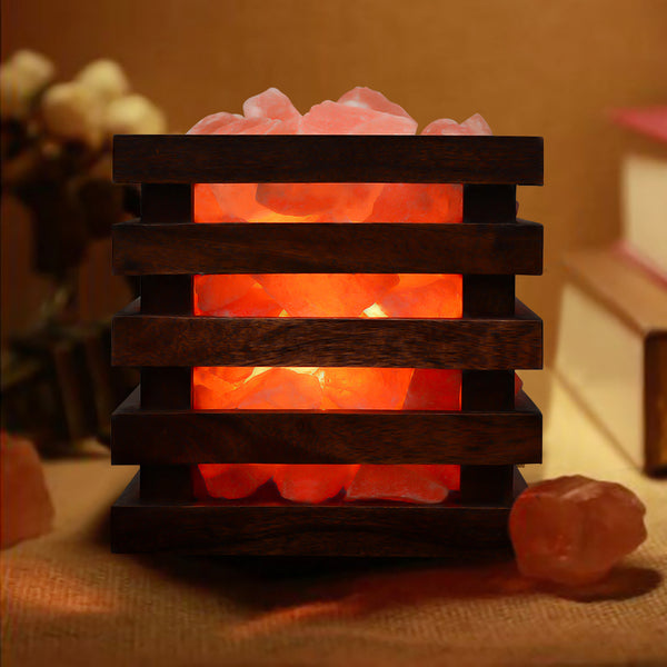 Himalayan Salt - Wooden Basket (7 inches, 13 lbs.) Best Gift Item