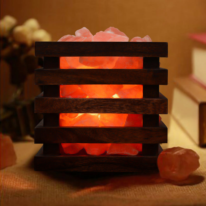 Himalayan Salt - Wooden Basket (7 inches, 13 lbs.) Best Gift Item