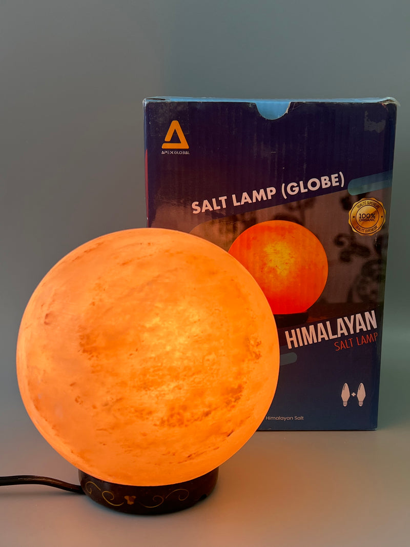 Himalayan Salt - Globe Lamp (6 inches, 9 lbs.) Best Gift Item